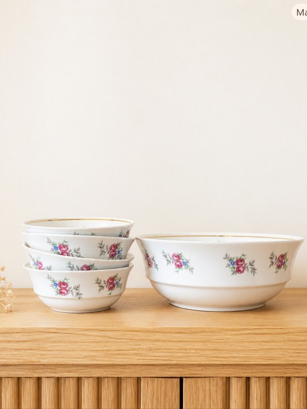 Vintage Ilmenau Graf von Henneberg Porcelain Bowl Set – Made in GDR